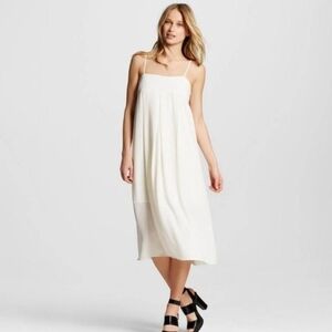Who What Wear Cream Midi Dress